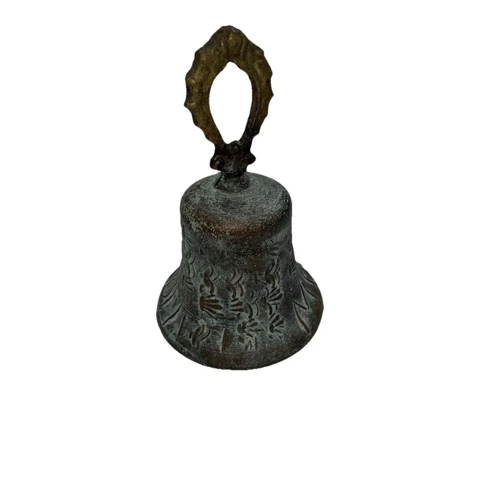 Antique Bronze Spanish Mexico Brass Mission Heavy Church Single Bell 6